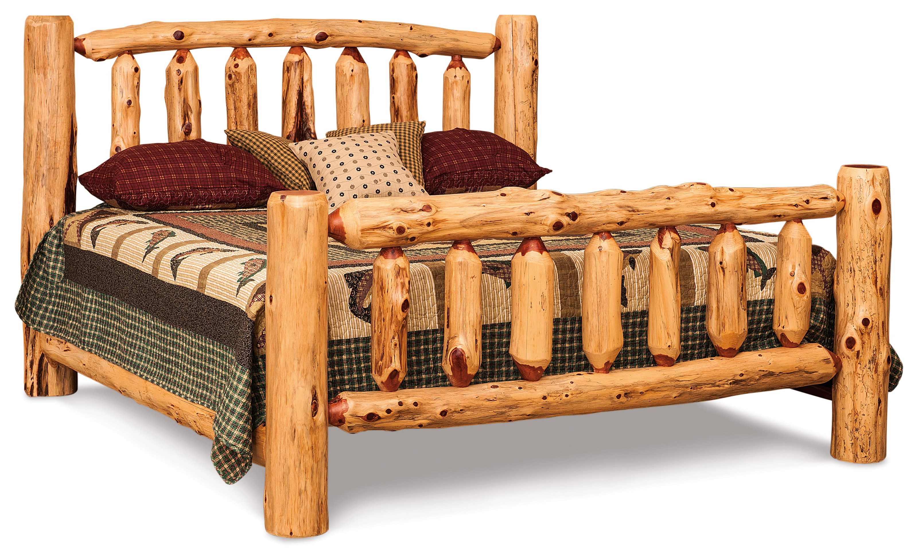 Queen size log bed frame new arrivals